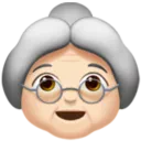 Old Woman: Light Skin Tone