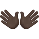 Open Hands: Dark Skin Tone