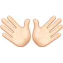 Open Hands: Light Skin Tone