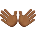 Open Hands: Medium-Dark Skin Tone