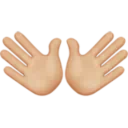Open Hands: Medium-Light Skin Tone