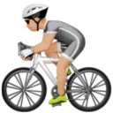 Person Biking: Medium-Light Skin Tone