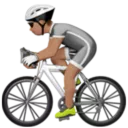 Person Biking: Medium Skin Tone
