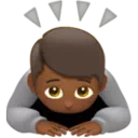 Person Bowing: Medium-Dark Skin Tone