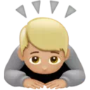 Person Bowing: Medium-Light Skin Tone