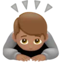 Person Bowing: Medium Skin Tone