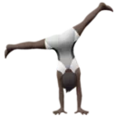 Person Cartwheeling: Dark Skin Tone