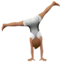Person Cartwheeling: Medium Skin Tone