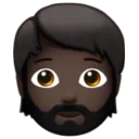 Person: Dark Skin Tone, Beard
