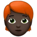 Person: Dark Skin Tone, Red Hair