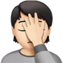 Person Facepalming: Light Skin Tone