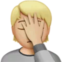 Person Facepalming: Medium-Light Skin Tone