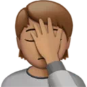Person Facepalming: Medium Skin Tone