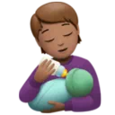 Person Feeding Baby: Medium Skin Tone