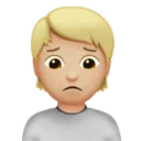 Person Frowning: Medium-Light Skin Tone