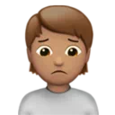 Person Frowning: Medium Skin Tone