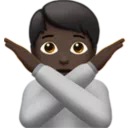 Person Gesturing No: Dark Skin Tone