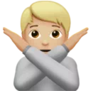 Person Gesturing No: Medium-Light Skin Tone
