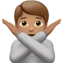 Person Gesturing No: Medium Skin Tone