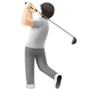 Person Golfing: Light Skin Tone