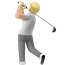 Person Golfing: Medium-Light Skin Tone
