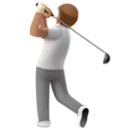 Person Golfing: Medium Skin Tone