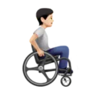Person in Manual Wheelchair Facing Right: Light Skin Tone