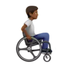Person in Manual Wheelchair Facing Right: Medium-Dark Skin Tone