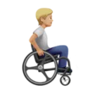 Person in Manual Wheelchair Facing Right: Medium-Light Skin Tone