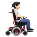 Person in Motorized Wheelchair Facing Right: Light Skin Tone