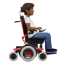 Person in Motorized Wheelchair Facing Right: Medium-Dark Skin Tone