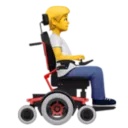 Person in Motorized Wheelchair Facing Right