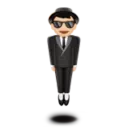 Person in Suit Levitating: Light Skin Tone