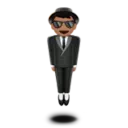 Person in Suit Levitating: Medium Skin Tone