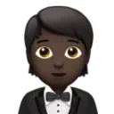 Person in Tuxedo: Dark Skin Tone