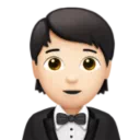 Person in Tuxedo: Light Skin Tone