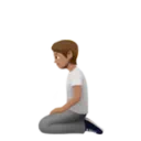 Person Kneeling: Medium Skin Tone