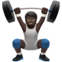 Person Lifting Weights: Dark Skin Tone