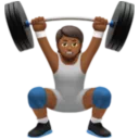 Person Lifting Weights: Medium-Dark Skin Tone
