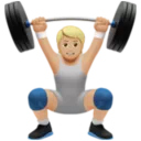 Person Lifting Weights: Medium-Light Skin Tone