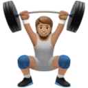 Person Lifting Weights: Medium Skin Tone