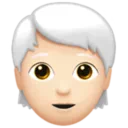 Person: Light Skin Tone, White Hair
