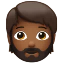Person: Medium-Dark Skin Tone, Beard
