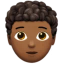 Person: Medium-Dark Skin Tone, Curly Hair