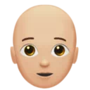 Person: Medium-Light Skin Tone, Bald