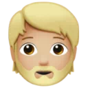 Person: Medium-Light Skin Tone, Beard