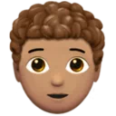 Person: Medium Skin Tone, Curly Hair