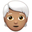 Person: Medium Skin Tone, White Hair