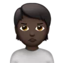 Person Pouting: Dark Skin Tone