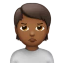 Person Pouting: Medium-Dark Skin Tone